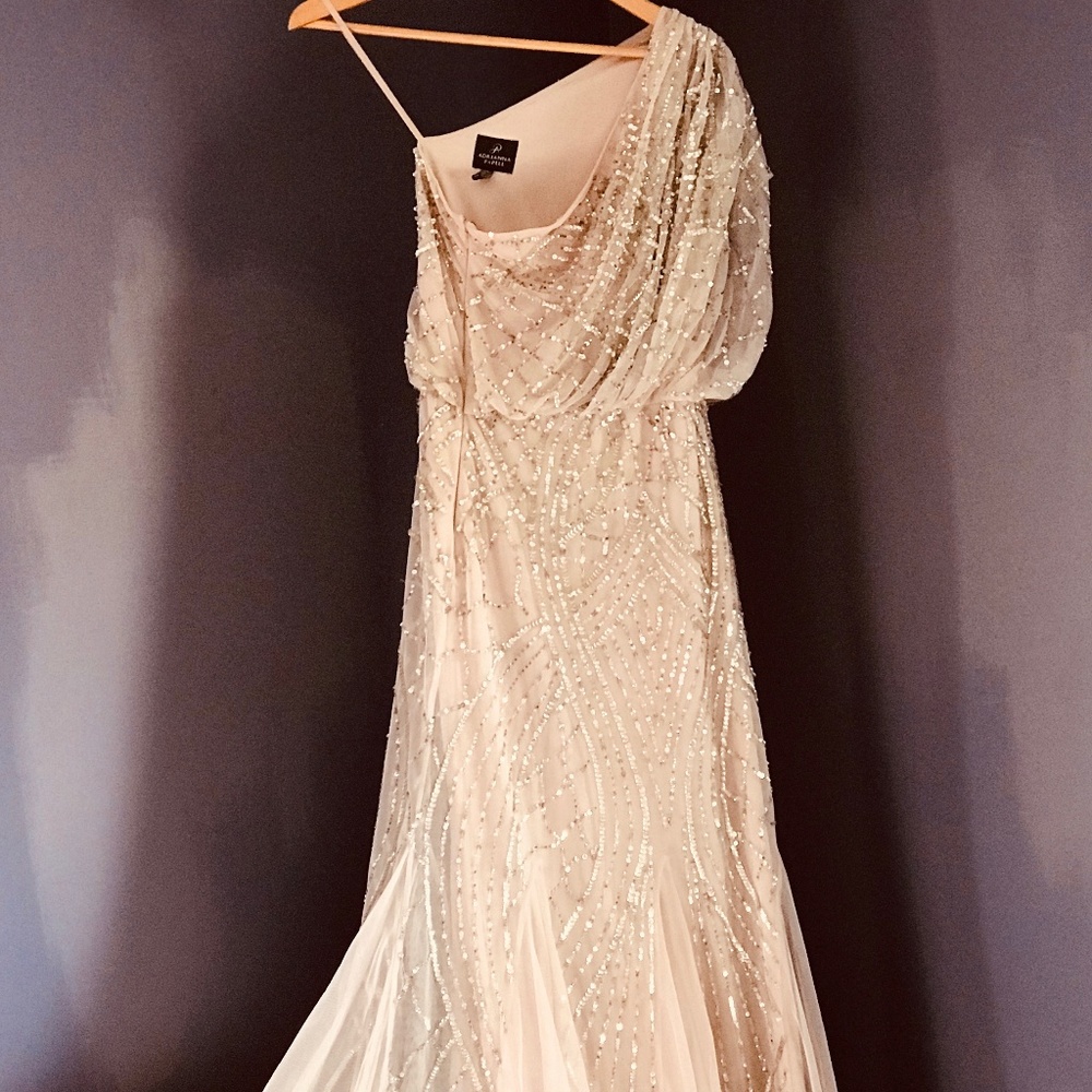 Adrianna Papell Pink Sequin Gown